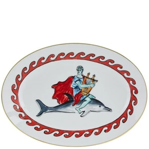 Richard Ginori, Il Viaggio di Nettuno, Piatto Ovale Delfino 34cm, Porcellana - Imagen 1 de 1