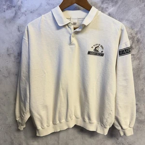 Vintage 90s Army Boy Sweatshirt Herren Large 22,5x21 White Collared - Bild 1 von 11