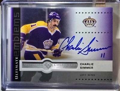 2024-25 Ultimate Collection Charlie Simmer Ultimate Emblems AUTO - Image 1 of 2