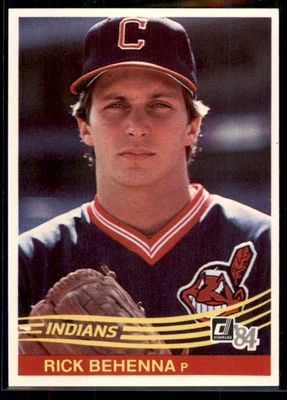 1984 Donruss Rich Behenna RC #346 Cleveland Indians - Image 1 of 2