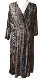 Jaclyn Smith Two Tone Dress Art Deco Designer Business Women's Size XL - Picture 1 of 11