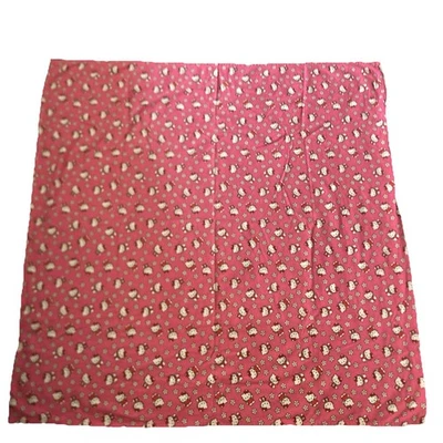 "Manta de bebé Hello Kitty cuadrada rosa blanca sin marca de aproximadamente 38,5""" Foto 1 de 4