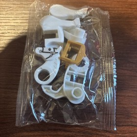 Lego Compatible White Horse Minifigure Moveable Legs Black Eyes & Bridle 