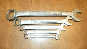 5 craftsman open/box 12 point sae & mm wrenches, see photo's for sizes - Bild 1 von 8