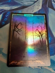 MTG Swamp Full Art Foil Unhinged Englisch Spielen Gebraucht - Bild 1 von 1