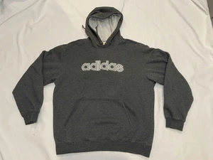 Sudadera con capucha acogedora Adidas de colección de los 90 talla grande de gran tamaño logotipo central deletreado Y2K - Imagen 1 de 12