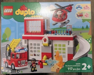 LEGO Duplo: Fire Station & Helicopter (#10970) Building Set - Retired & Sealed! - Picture 1 of 6