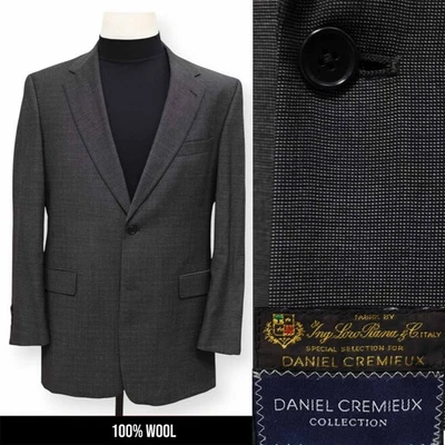 DANIEL CREMIEUX mens charcoal gray LORO PIANA sport coat suit jacket blazer 42 L - Image 1 of 4