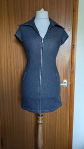 BNWOT Jane norman dark blue zip front denim dress size 12 - Picture 1 of 10