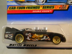 1998 HOT WHEELS "DOUBLE VISION"- CAR-TOON FRIENDS -COLLECTOR #987 -DIECAST-1/64 - Picture 1 of 5