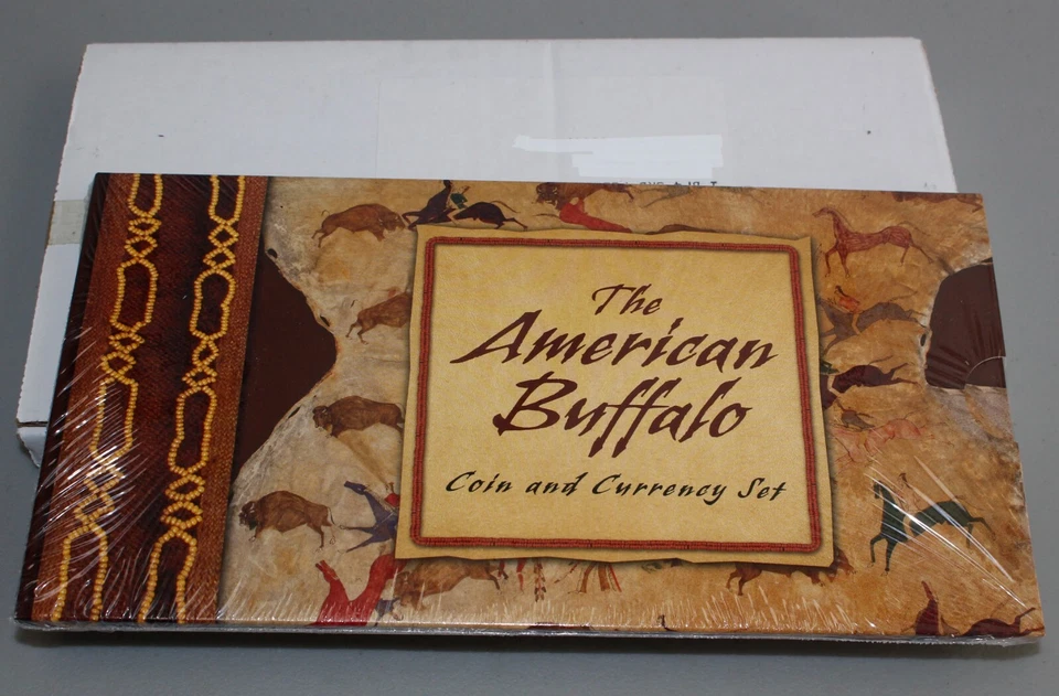 2001 American Buffalo $1 Silver Commemorative Coin Stamp and Currency Set SEALED - Image 1 of 4
