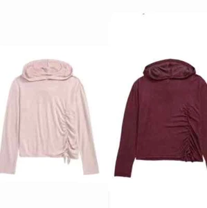 New Plum Necter Purple Pink Dusty Rose Girls Zella hoodie 7 8 10 12 - Picture 1 of 4