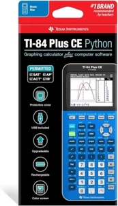Texas Instruments TI-84 Plus CE Color Graphing Calculator, Bionic Blue Small - Picture 1 of 2