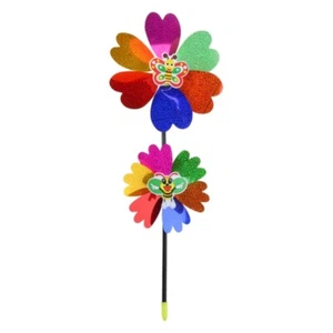 Colorful Sequins Windmill Wind Spinner Home Garden Yard Decoration Kids Toy - Picture 1 of 8