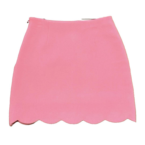 Miu Miu Mini Gonna Stretta Rosa Cerniera Laterale Corta Taglia 36 Abbigliamento Auth