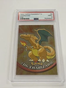 Graded PSA 9 Topps Pokémon TV Foil Charizard 1999 MINT #6 BLUE LOGO - Picture 1 of 2