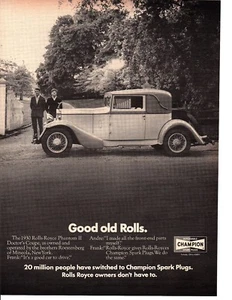 1930 ROLLS-ROYCE PHANTOM II ~ ORIGINAL CHAMPION AD - Picture 1 of 1