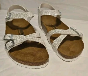 Birkenstock Women’s Sparkle White Sandal Size 41 - Picture 1 of 24