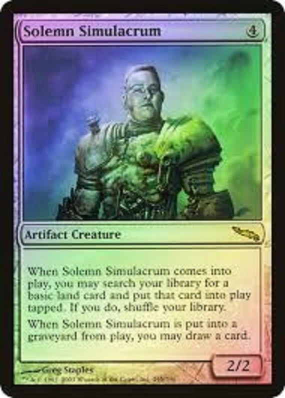 Magic the Gathering SOLEMN SIMULACRUM #245/306 Mirrodin Artifact 2003 Foil Rare - Image 1 of 1