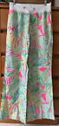 Lilly Pulitzer Womens The Beach Pant Linen W/ Elastic WaistMulticolor WideLeg XS