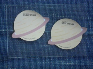 Post it "Unser Universum" 2 Einzelstücke Aufkleber, Saturn Stern Sammler Selten - Bild 1 von 3