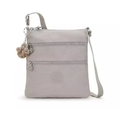Bolso Bandolera de Viaje Kipling Keiko en Nylon Gris 8 x 9 x 1.25" Nuevo Foto 1 de 4