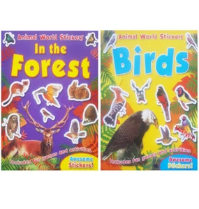 KINDER KINDER IM WALD - VÖGEL - TIERWELT AUFKLEBER AKTIVITÄTSBUCH SPASS   - Bild 1 von 18