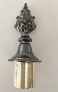 RARE ~ Antique Silverplate Candelabra Flame Finial - Solid (Not Hollow) - Picture 1 of 11