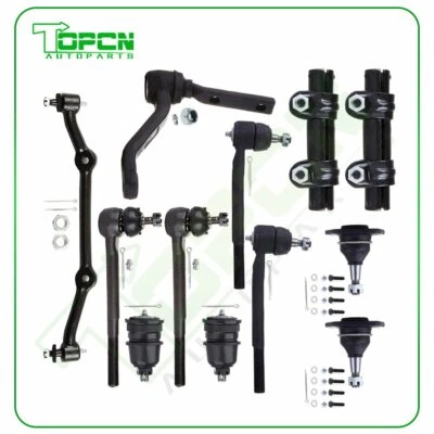 12pcs Complete Front Idler Arm Tie Rod Suspension Kit For GMC Sonoma 2WD 1991-95 - Image 1 of 4