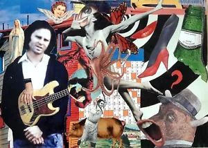 Rare Vintage Handmade Surreal Collage Art Original "Strange Days" One of a Kind - Picture 1 of 5