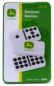 John Deere *DOMINOES* Double 9 Set *TIN COLLECTOR BOX* BRAND NEW IN BOX - Picture 1 of 3