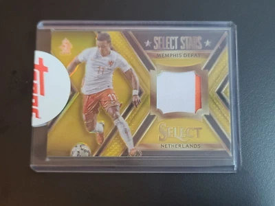 2015-16 PANINI SELECT Memorabilia MEMPHIS DEPAY RC PRIME GOLD PATCH PRIZM 03/10 - Image 1 of 4