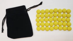 40er Set MATT GELB Pente Glas Stein Spiel Spiel Stück Ersatz NEU - Bild 1 von 3