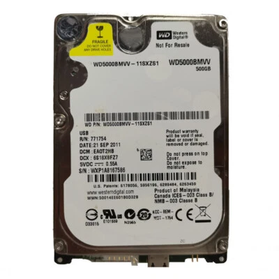 Western Digital 2.5" 500GB WD5000BMVW-11SXZSI USB 3.0 External Hard Disk Drive - Image 1 of 3