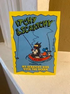 My Scratchy Dies over the ocean 1994 The Simpsons Skybox Itch and Scratcy  - Picture 1 of 1