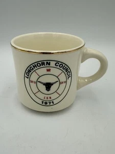 Vintage Texas Tasse - BSA Kaffeebecher - Longhorn Council 1971 Pfadfinder Longhorns TX - Bild 1 von 6