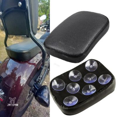 Asiento de pasajero trasero Pillion Pad 8 ventosas para Harley Dyna Sportster Bobber Foto 1 de 4