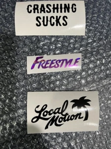 ! COOLE VERSCHIEDENE AUFKLEBER ABZIEHBILD LOKALE MOTION FREESTYLE CRASHING SAUCKS EINREIBEN - Bild 1 von 5