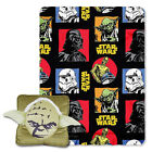 NWT Disney Star Wars Jedi Master YODA Square 3D Pillow & Fleece Throw Combo Set