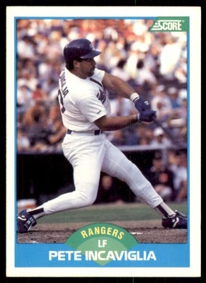 1989 Score Pete Incaviglia Texas Rangers #201 - Image 1 of 2