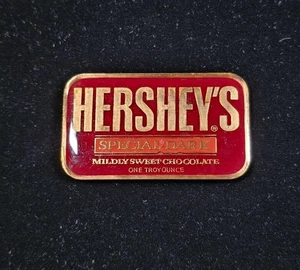 Hershey's Special Dark Chocolate Bar Trinty Mint Enameled 1oz Silver Bar Rare - Picture 1 of 5