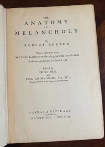 Die Anatomie der Melancholie (Robert Burton - 1927) - Bild 1 von 3