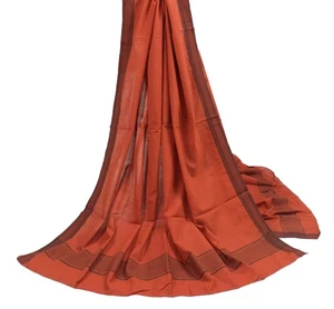 Sushila Vintage Rost Marken Dupatta gewebt 100% reine Baumwolle lange Stola Hijab - Bild 1 von 10