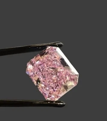 2 Ct Fancy Pink Lab Grown Diamond Radiant Cut VVS1 Loose Gem Rare Sparkle - Image 1 of 4