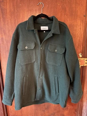 Carhartt WIP Owen Wool-Blend Shirt Jacket - Bottle Green, Size XL - Image 1 of 3