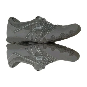 Skechers Bikers Lite Gray Women 8.5 Slip On Sneakers Relaxed Fit Air Memory Foam - Picture 1 of 12