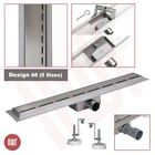 1000mm Linear Shower Drain Stainless Steel Wetroom Channel Gully (Design 8)