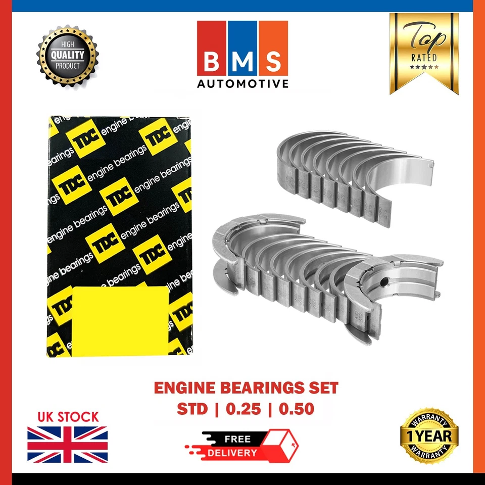 BMW X4 X5 5 TOURING N20 2.0L PETROL N20B20 ENGINE BEARINGS SET STD 0.50 0.25 NEW - Image 1 of 1