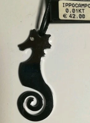 PENDENTE CIONDOLO ZOPPINI COLLANA IPPOCAMPO CON DIAMANTINO NUOVO  U1089.2C72 - Immagine 1 di 2