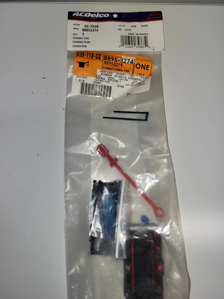 NEW GM ACDelco OEM Powertrain Control Module Connector 04-06 Corvette 88953274 - Image 1 of 1